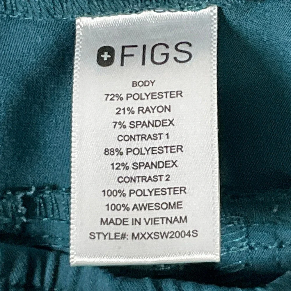FIGS Jogger Scrub Pants Mens M Short Teal‎ Green Technical